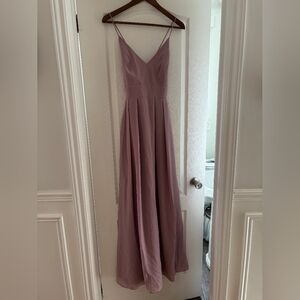 After Six Lavender Maxi Dress with Spaghetti Straps